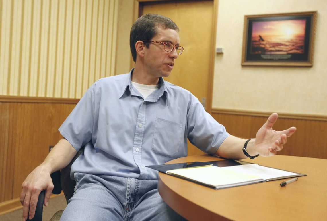 In this 2011 photo, Jens Soering speaks during an interview at the Buckingham Correctional Center in Dillwyn, Va. (Steve Helber/AP)